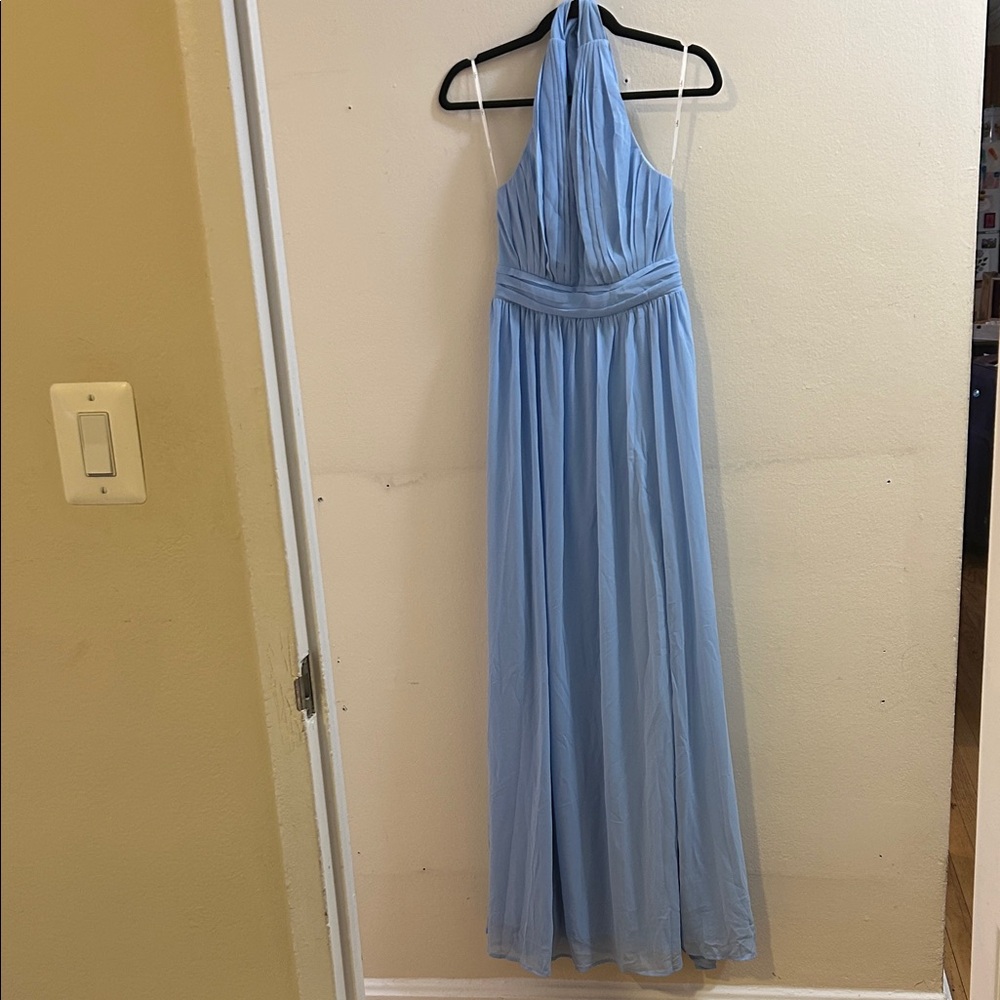 Lulu's Light Blue Backless Maxi Dress
